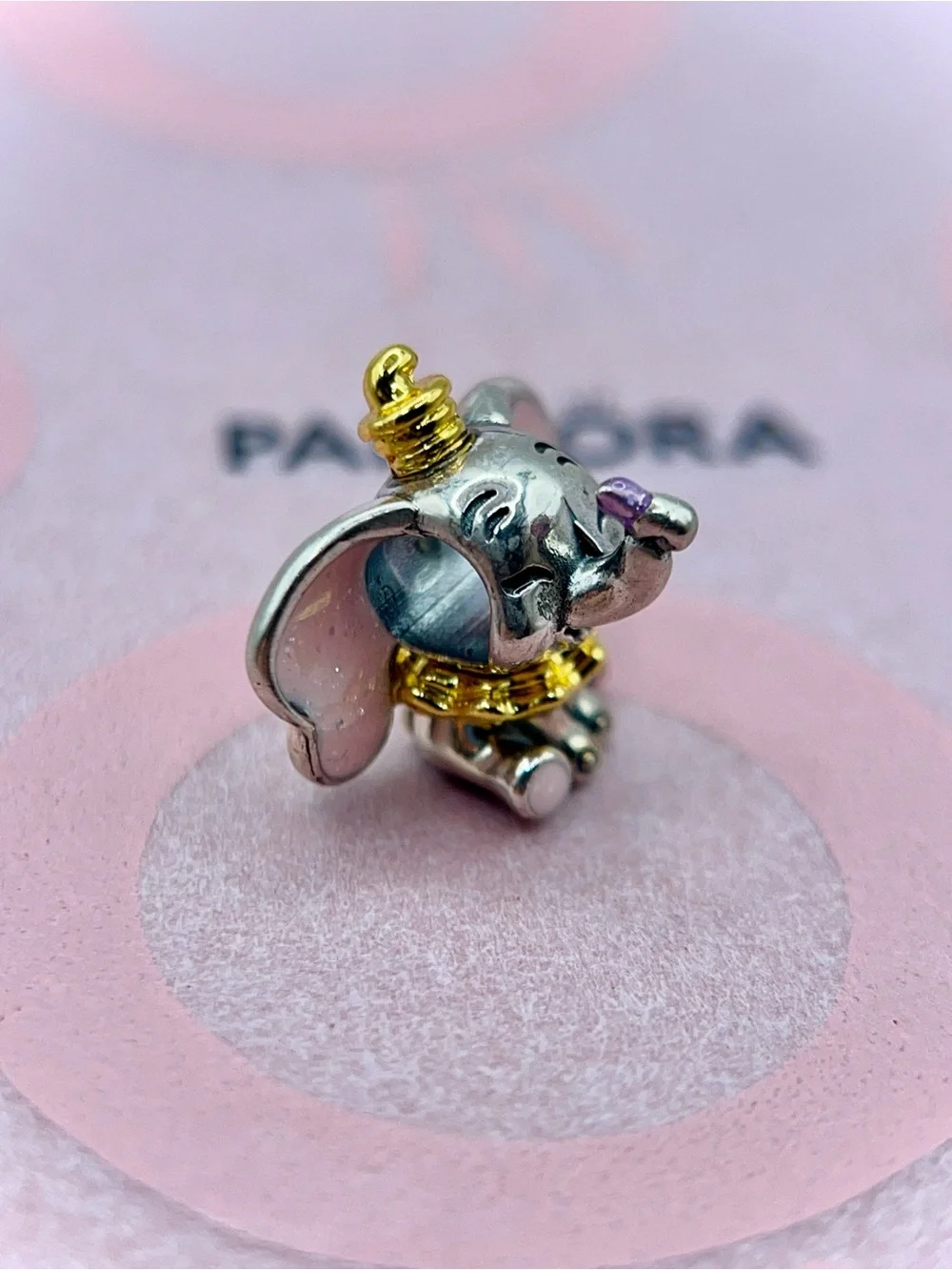 Pandora Disney Dumbo Two Tone Gold Plated Glitter Enamel Charm